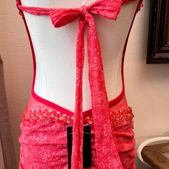 Rhythm Couture Beaded Lace Ruched Mini Dress – Size M, NWT - Picture 5 of 8